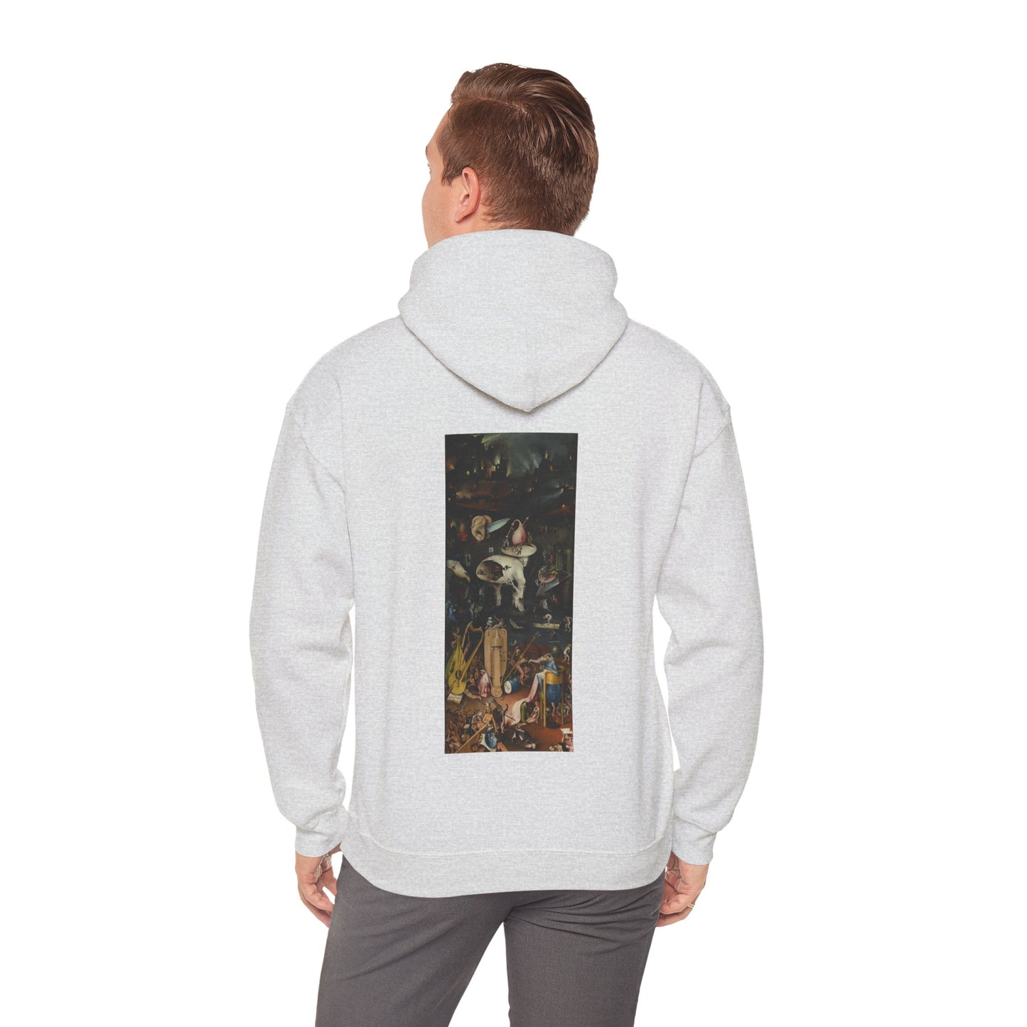 Hooded Sweatshirt- Garden of Earthly Delights (Hell panel) by Hieronymus Bosch (Front+Back)