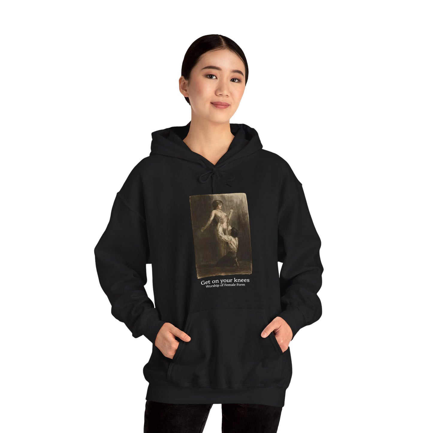 Hooded Sweatshirt- Worship of the Female Form by Almery Lobel Riche