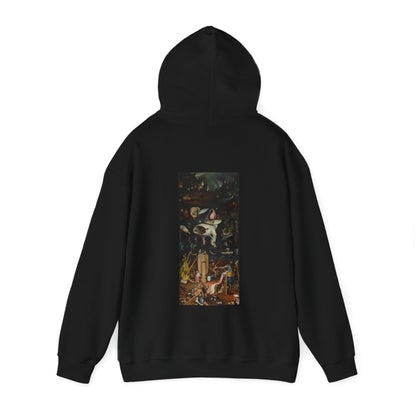 Hooded Sweatshirt- Garden of Earthly Delights (Hell panel) by Hieronymus Bosch (Front+Back)