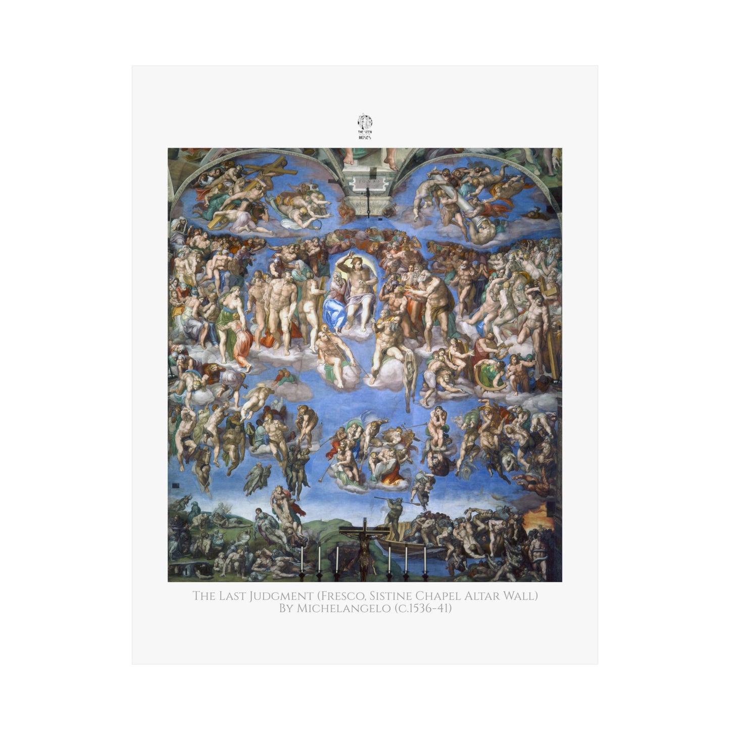 The Last Judgment (Fresco, Sistine Chapel Altar Wall) by Michelangelo (c.1536-41)