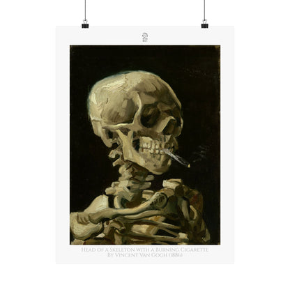 Head of a Skeleton with a Burning Cigarette by Vincent Van Gogh (1886)