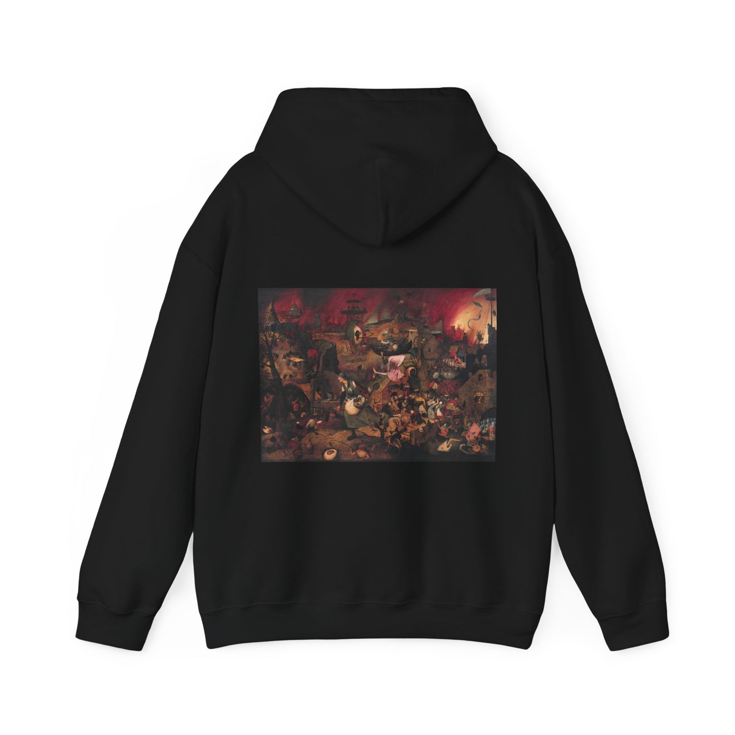 Hooded Sweatshirt- Dulle Griet by Pieter Brueghel the Elder (Front+Back)