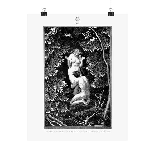 Adam and Eve in Paradise - Max Švabinsky (1918)
