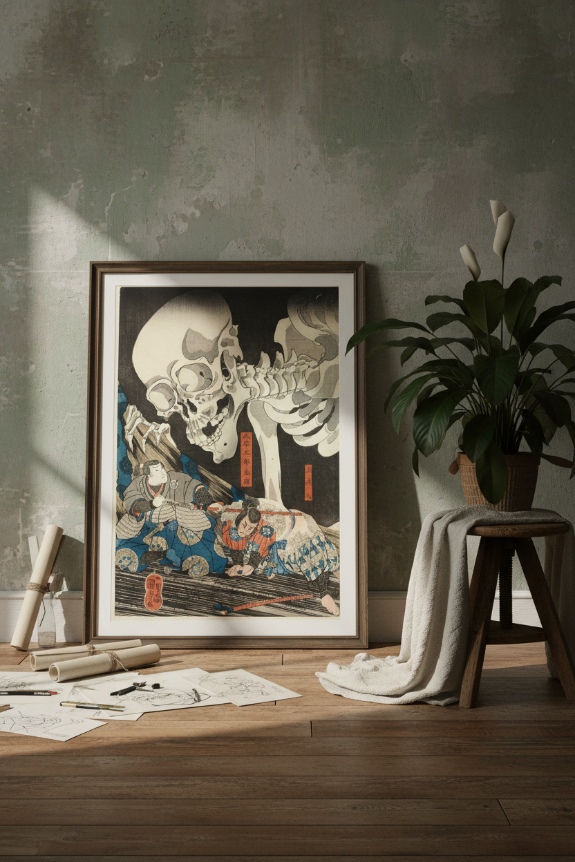 Takiyasha the Witch and the Skeleton Spectre by Utagawa Kuniyoshi (1845-46)
