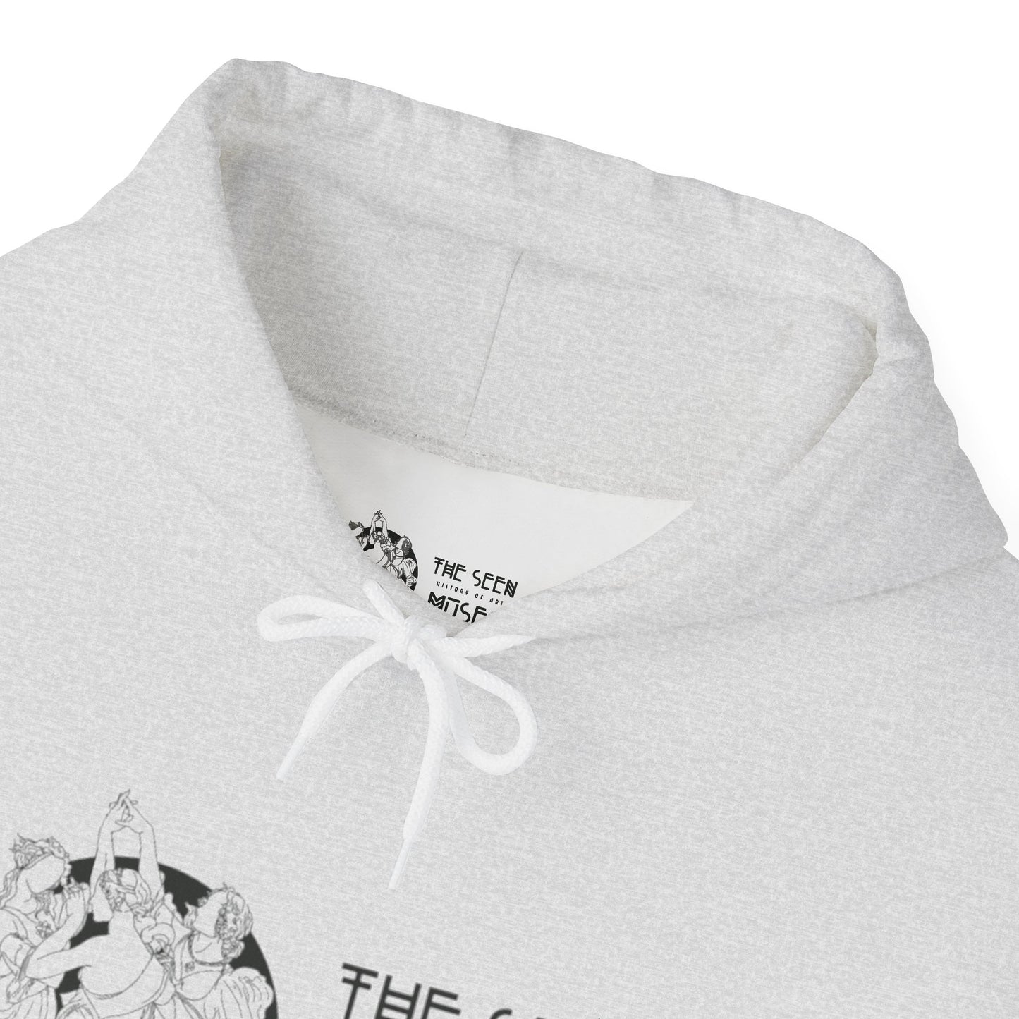 Hooded Sweatshirt- The Seen Muses Primavera by Botticelli logo (Front+Back)