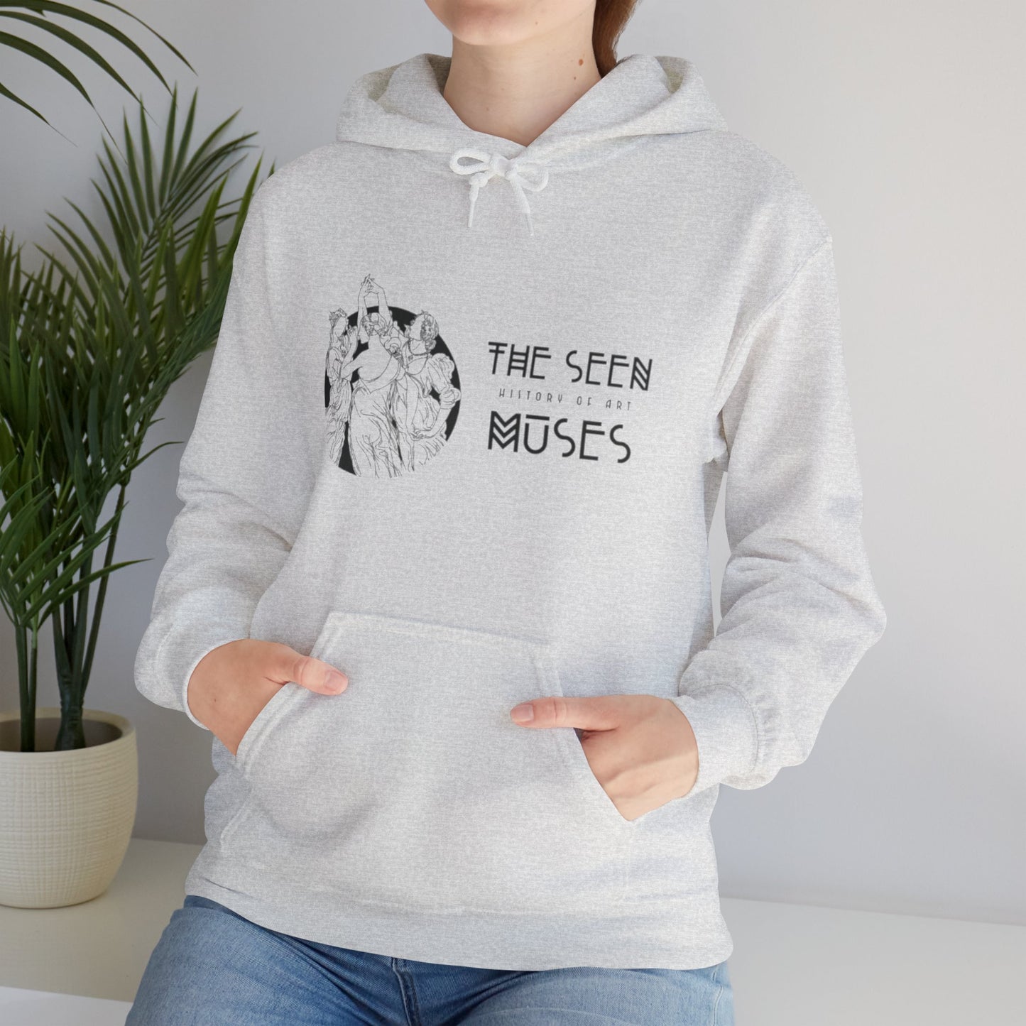 Hooded Sweatshirt- The Seen Muses Primavera by Botticelli logo (Front+Back)