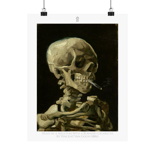 Head of a Skeleton with a Burning Cigarette by Vincent Van Gogh (1886)