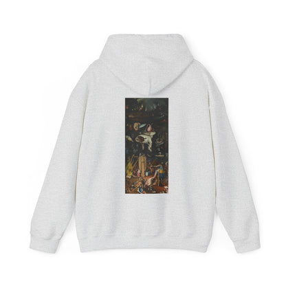 Hooded Sweatshirt- Garden of Earthly Delights (Hell panel) by Hieronymus Bosch (Front+Back)