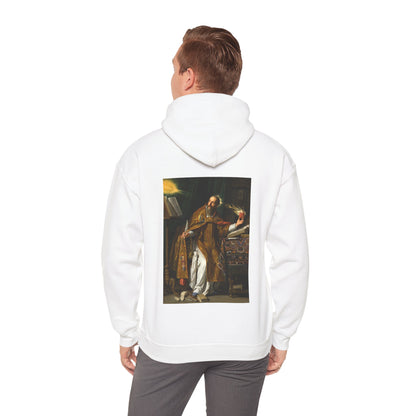 Hooded Sweatshirt- Saint Augustine by Philippe de Champaigne (Front+Back)