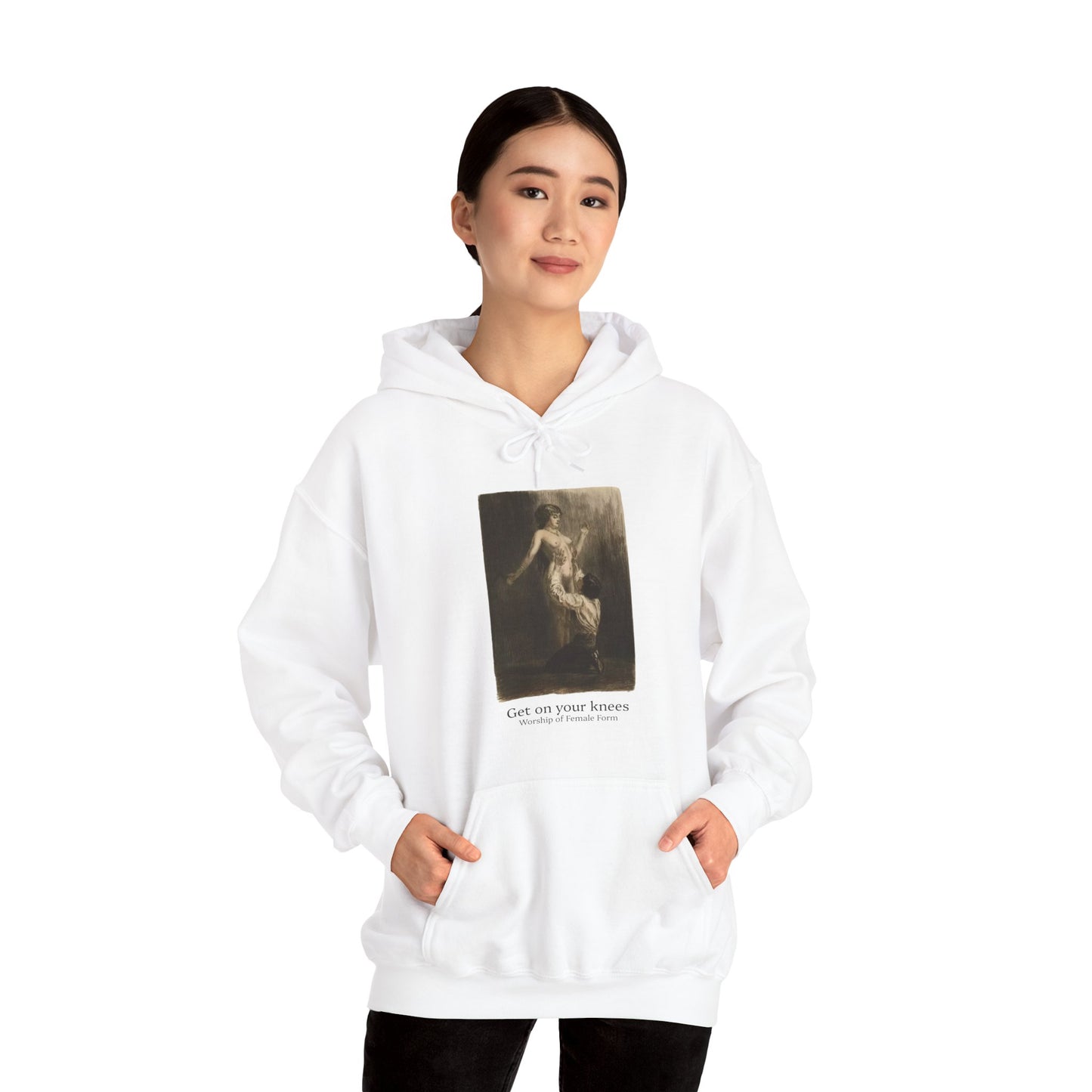 Hooded Sweatshirt- Worship of the Female Form by Almery Lobel Riche